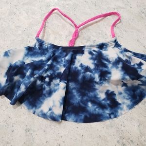 Old Navy Blue Tie Dye Swimsuit Top size L